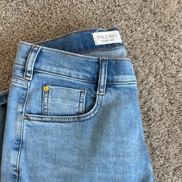 Pilcro Light Blue Straight Leg Jeans - Picture 2 of 3